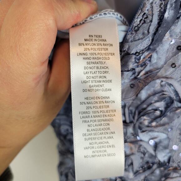 Alex Evenings Blue Lace Midi Dress - Picture 11 of 12